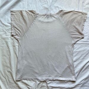 J. Crew white and offwhite raglan t-shirt, womens size L